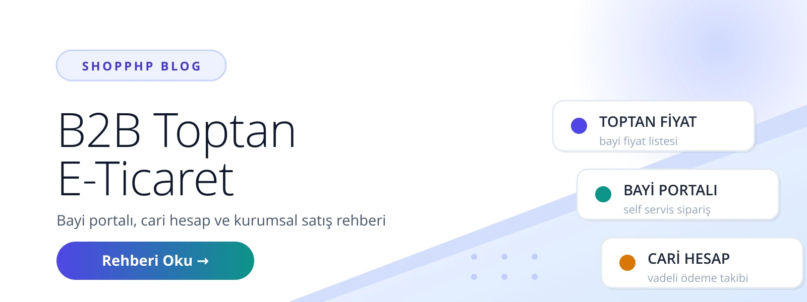 B2B Toptan E-Ticaret: Bayi Portalı, Cari Hesap ve Kurumsal Satış Rehberi