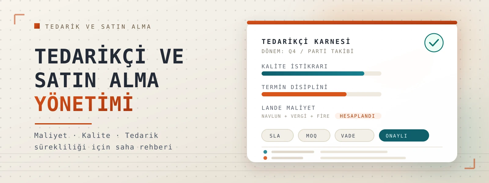 E-Ticarette Tedarikçi ve Satın Alma Yönetimi: Maliyet, Kalite ve Tedarik Sürekliliğini Birlikte Yönetme Rehberi